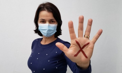 Professora Sônia reforça nas redes sociais a campanha