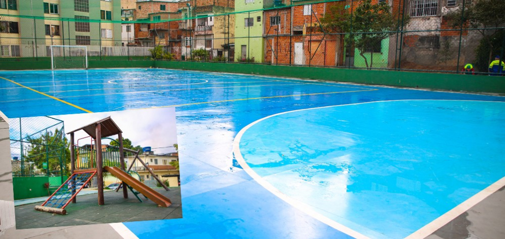 Prefeitura entrega reforma da quadra e da &aacute;rea de lazer do Munhoz J&uacute;nior