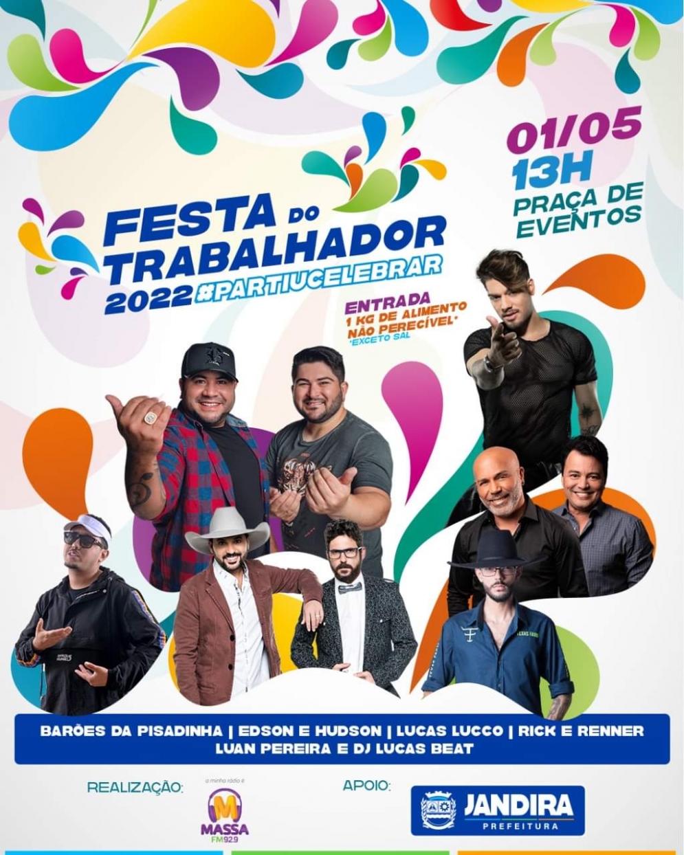 Shows e pr&ecirc;mios prometem agitar Festa do Trabalhador em Jandira